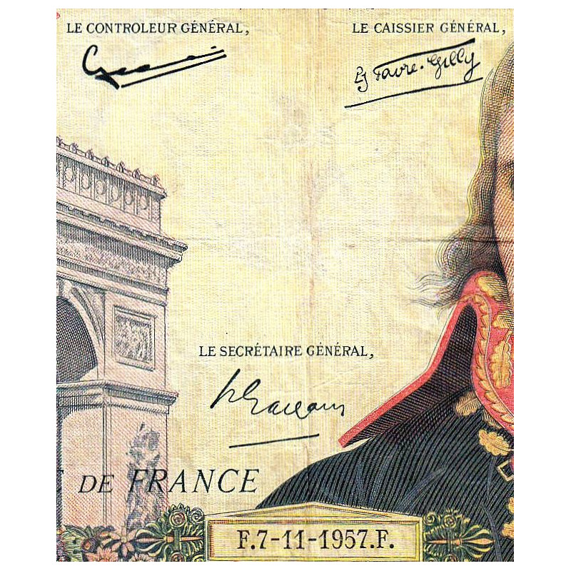 F 51 10 07 11 1957 10000 francs Bonaparte Série U 98 Etat AB