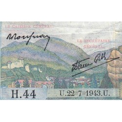 F 05-02 - 22/07/1943 - 5 francs - Berger - Série H.44 - Etat : TTB+