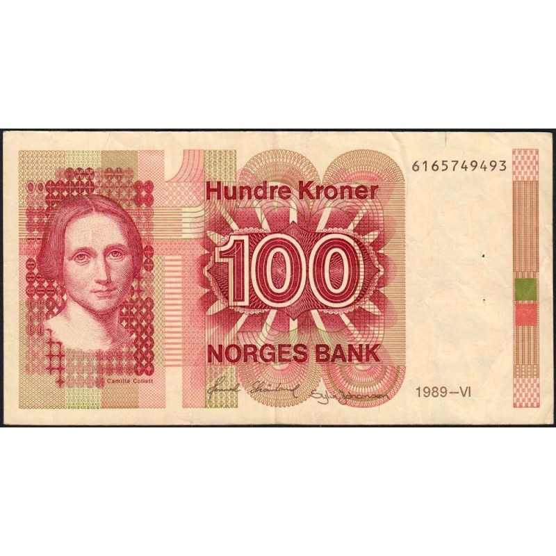 Norvège - Pick 43d - 100 kroner - Sans série - 1989 - Etat : TTB