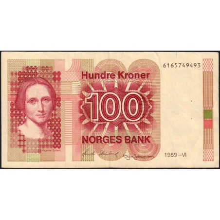 Norvège - Pick 43d - 100 kroner - Sans série - 1989 - Etat : TTB