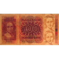 Norvège - Pick 43d - 100 kroner - Sans série - 1989 - Etat : TTB