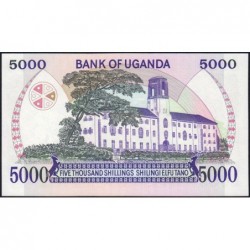 Ouganda - Pick 24b - 5'000 shillings - Série J/48 - 1986 - Etat : NEUF