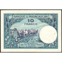 Madagascar - Pick 36b - 10 francs - Série L.1116 - 1937 - Etat : SUP-