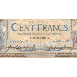 F 23-11 - 16/09/1919 - 100 francs - Merson sans LOM - Série O.6297 - Etat : TB