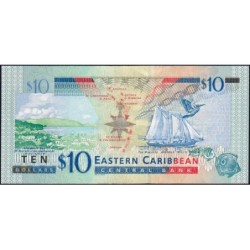 Caraïbes Est - Saint Vincent & les Grenadines - Pick 43v - 10 dollars - Série H - 2003 - Etat : pr.NEUF