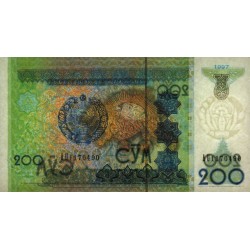 Ouzbékistan - Pick 80 - 200 som - Série AU - 1997 - Etat : NEUF