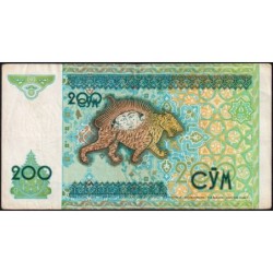 Ouzbékistan - Pick 80 - 200 som - Série HF - 1997 - Etat : TB