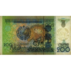 Ouzbékistan - Pick 80 - 200 som - Série IF - 1997 - Etat : TTB