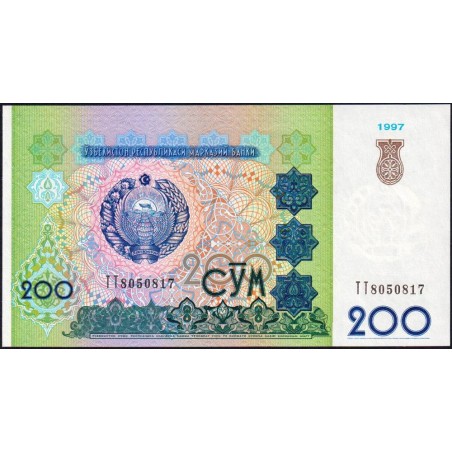 Ouzbékistan - Pick 80 - 200 som - Série TT - 1997 - Etat : NEUF