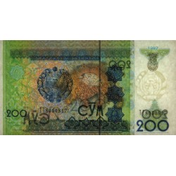 Ouzbékistan - Pick 80 - 200 som - Série TT - 1997 - Etat : NEUF