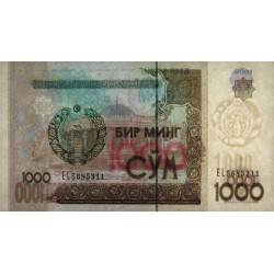 Ouzbékistan - Pick 82 - 1'000 som - Série EL - 2001 - Etat : NEUF