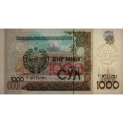 Ouzbékistan - Pick 82 - 1'000 som - Série ET - 2001 - Etat : NEUF