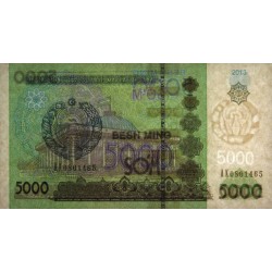 Ouzbékistan - Pick 83 - 5'000 som - Série AK - 2013 - Etat : NEUF