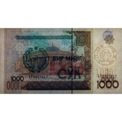 Ouzbékistan - Pick 82 - 1'000 som - Série AV - 2001 - Etat : pr.NEUF