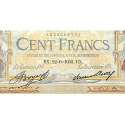 F 24-12a - 26/05/1933 - 100 francs - Merson grands cartouches - Série A.41002 - Etat : TTB