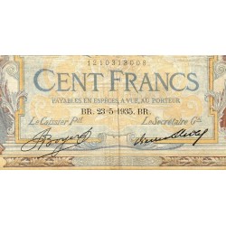 F 24-14 - 23/05/1935 - 100 francs - Merson grands cartouches - Série O.48413 - Etat : B