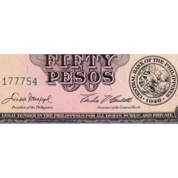 Philippines - Pick 138d - 50 pesos - Série S - 1949 (1962) - Etat : NEUF