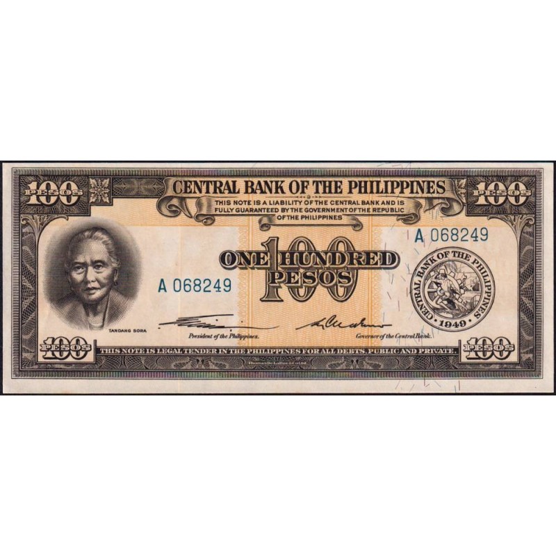 Philippines - Pick 139a - 100 pesos - Série A - 1949 - Etat : NEUF