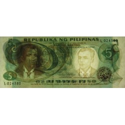 Philippines - Pick 143b - 5 piso - Série L - 1949 (1970) - Etat : NEUF