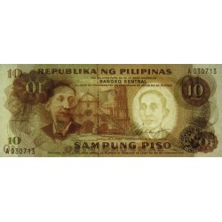 Philippines - Pick 144a - 10 piso - Série A - 1949 (1969) - Etat : NEUF