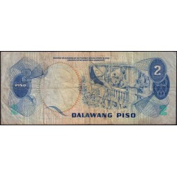 Philippines - Pick 152a_2 - 2 piso - Série EJ - 1949 (1974) - Etat : TB-