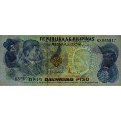 Philippines - Pick 152a_2 - 2 piso - Série KS - 1949 (1974) - Etat : TTB+