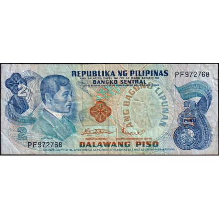 Philippines - Pick 152a_2 - 2 piso - Série PF - 1949 (1974) - Etat : TB-