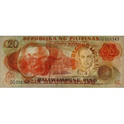 Philippines - Pick 155a - 20 piso - Série DG - 1949 (1974) - Etat : NEUF