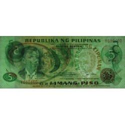 Philippines - Pick 160c_1 - 5 piso - Série Y - 1949 (1981) - Etat : SPL