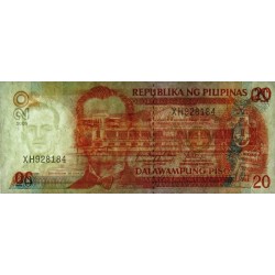 Philippines - Pick 182j_1 - 20 piso - Série XH - 2005 - Etat : TTB+