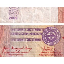 Philippines - Pick 193b_5 - 50 piso - Série RS - 2009 - Etat : TB-