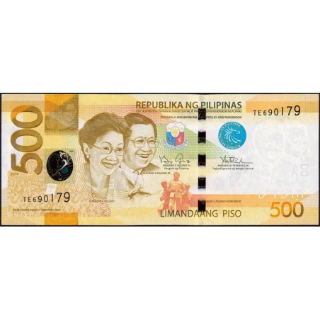 Philippines - Pick 210a_4b - 500 piso - Série TE - 2014 - Etat : NEUF