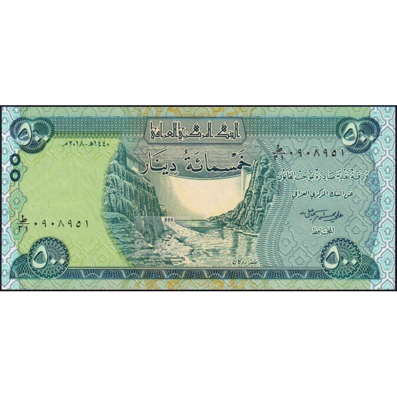 Irak - Pick 98Ab - 500 dinars - Série ‭ط /31 - 2018 - Etat : NEUF