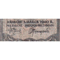 Pologne - Pick 95 - 20 zlotych - Série K - 01/03/1940 - Etat : TB-