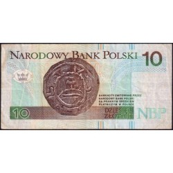 Pologne - Pick 173a_1 - 10 zlotych - Série BS - 25/03/1994 - Etat : TTB