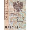 Pologne - Pick 173a_2 - 10 zlotych - Série HA - 25/03/1994 - Etat : TB+