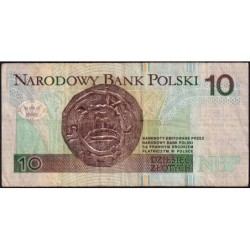 Pologne - Pick 173a_2 - 10 zlotych - Série JO - 25/03/1994 - Etat : TB