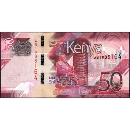 Kenya - Pick 52a - 50 shillings - Série AB - 2019 - Etat : NEUF