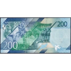 Kenya - Pick 54ar (remplacement) - 200 shillings - Série ZZ - 2019 - Etat : NEUF