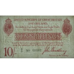 Royaume-Uni - Pick 348a_1 - 10 shillings - Série C/5 - 1915 - Etat : SUP