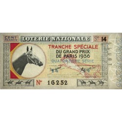 1936 - Loterie Nationale - Tranche spéciale - Grand Prix de Paris - Etat : SUP