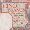 Algérie - Pick 77b - 5 francs - Série J.5339 - 23/07/1941 - Etat : TB