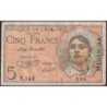 Tunisie - Pick 15 - 5 francs - Série Y.143 - 08/02/1944 - Etat : TB