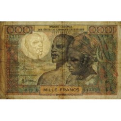 Sénégal - Pick 703Kb - 1'000 francs - Série B.29 - 20/03/1961 - Etat : TB