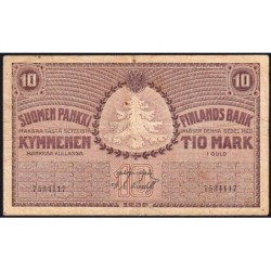 Finlande - Pick 10a_5 - 10 markkaa kullassa - 1909 - Etat : B
