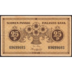 Finlande - Pick 33_1 - 25 penniä - 1918 - Etat : TB+