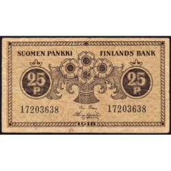 Finlande - Pick 33_1 - 25 penniä - 1918 - Etat : B