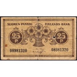 Finlande - Pick 33_2 - 25 penniä - 1918 - Etat : B