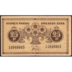 Finlande - Pick 33_3 - 25 penniä - 1918 - Etat : B