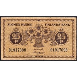 Finlande - Pick 33_4 - 25 penniä - 1918 - Etat : B